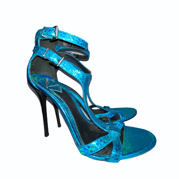 Brian Atwood Metallic Blue Python - Picture 6 of 6